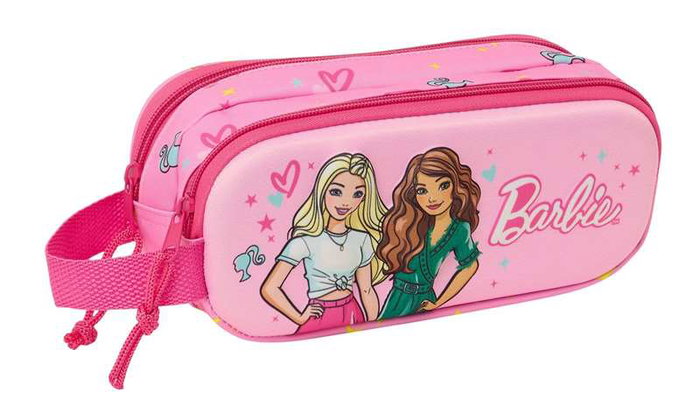 Safta Portatodo Doble 3D Barbie 21x8x6 cm