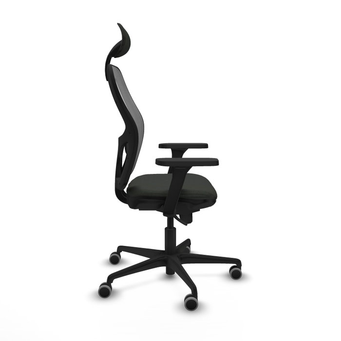 PIQUERAS Y CRESPO Silla de oficina Jorquera con mecanismo Sincro, Tela Negra y Malla Gris PIQUERAS Y CRESPO Silla de oficina Jorquera con mecanismo Sincro, Tela Negra y Malla Gris