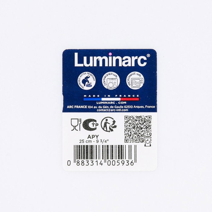 Plato Llano Opal Apy Luminarc 25 cm