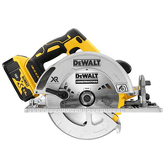 DEWALT Sierra Circular XR 18V con Hoja de 184mm, AirLock y Raíl Guía