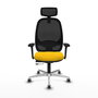 PIQUERAS Y CRESPO Silla de oficina Cilanco con mecanismo Sincro/Traslack, Amarillo y Negro