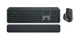 Logitech MX Keys S Combo 920-011611 - Teclado y Ratón Inalámbricos Bluetooth para Oficina, Layout Portugués/PT, Retroiluminación LED Blanco, Grafito