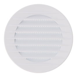 Edm Rejilla ventilación redonda empotrable ø80mm ABS blanca con mosquitera