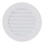 Edm Rejilla ventilación redonda empotrable ø80mm ABS blanca con mosquitera