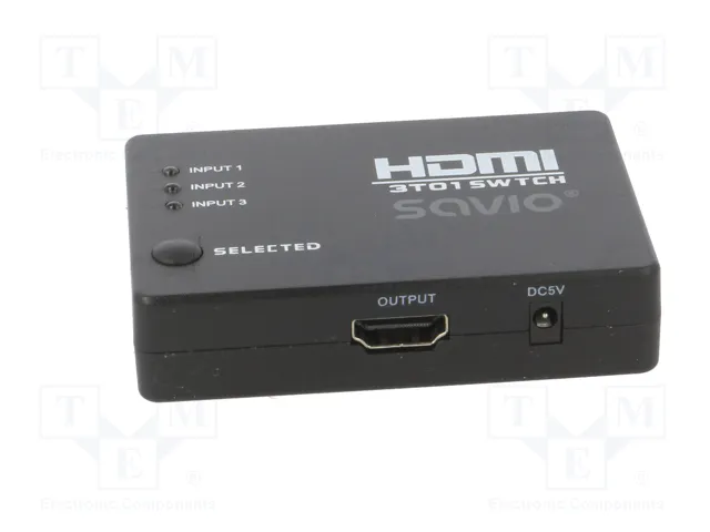SAVIO CL-28 Switch HDMI 3D Full HD 1080p Negro