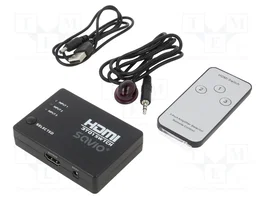 SAVIO CL-28 Switch HDMI 3D Full HD 1080p Negro