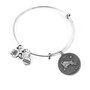 Alex And Ani Pulsera Aries Gris de Metal