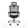 PIQUERAS Y CRESPO Silla de oficina Haches con mecanismo Sincro/Traslack, Gris y Blanco