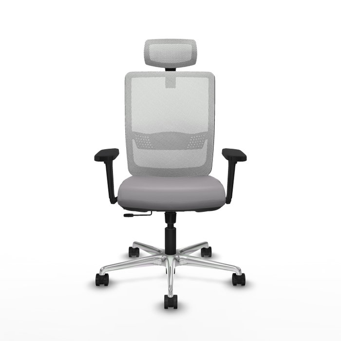 PIQUERAS Y CRESPO Silla de oficina Haches con mecanismo Sincro/Traslack, Gris y Blanco PIQUERAS Y CRESPO Silla de oficina Haches con mecanismo Sincro/Traslack, Gris y Blanco
