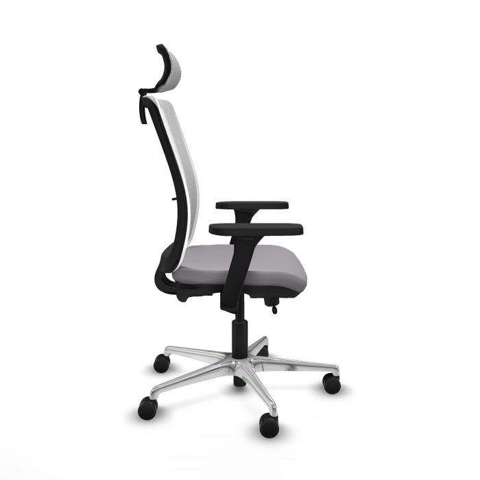 PIQUERAS Y CRESPO Silla de oficina Haches con mecanismo Sincro/Traslack, Gris y Blanco PIQUERAS Y CRESPO Silla de oficina Haches con mecanismo Sincro/Traslack, Gris y Blanco