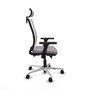 PIQUERAS Y CRESPO Silla de oficina Haches con mecanismo Sincro/Traslack, Gris y Blanco