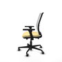 PIQUERAS Y CRESPO Silla de oficina Haches con mecanismo Sincro/Traslack Crema y Blanco