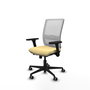 PIQUERAS Y CRESPO Silla de oficina Haches con mecanismo Sincro/Traslack Crema y Blanco