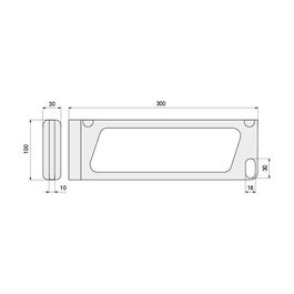 MAFOS Kansas Soporte Estante L300 Zamak Izquierda Cromo Acabado Cromo