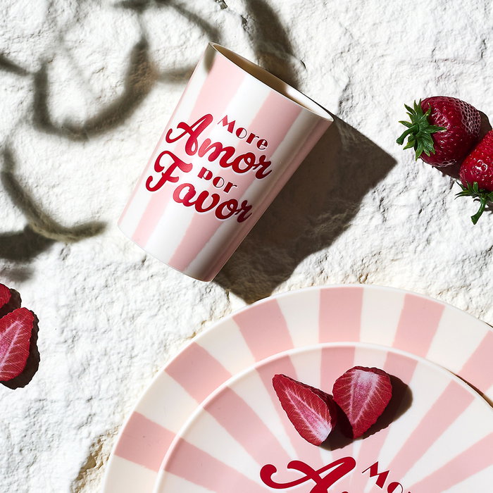 Home Deco Factory Vaso 250 ml Polipropileno Colección Dolce Vita - Color: Amarillo, Azul o Rosa