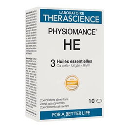 THERASCIENCE He 10Cap. Aceites Esenciales (Canela, Orégano, Tomillo) Antibacteriano, Antiviral, Antifúngico