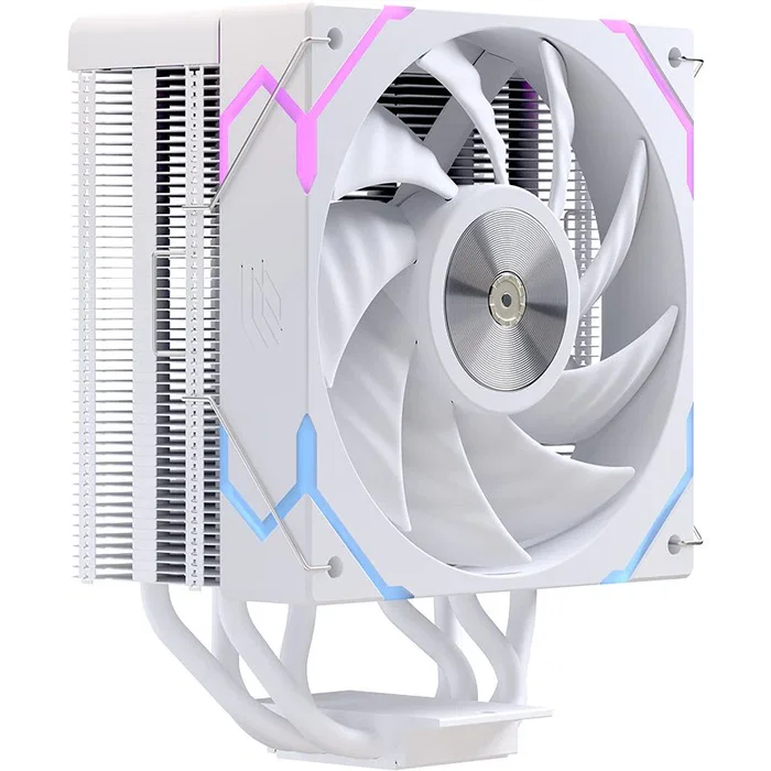 Einarex Ventus V100 EXAC-VT-100-R-W Refrigerador CPU 120mm RGB Blanco, Ventilador 2600 RPM PWM, Compatible con Sockets Intel LGA 1200/1700 y AMD AM4/AM5