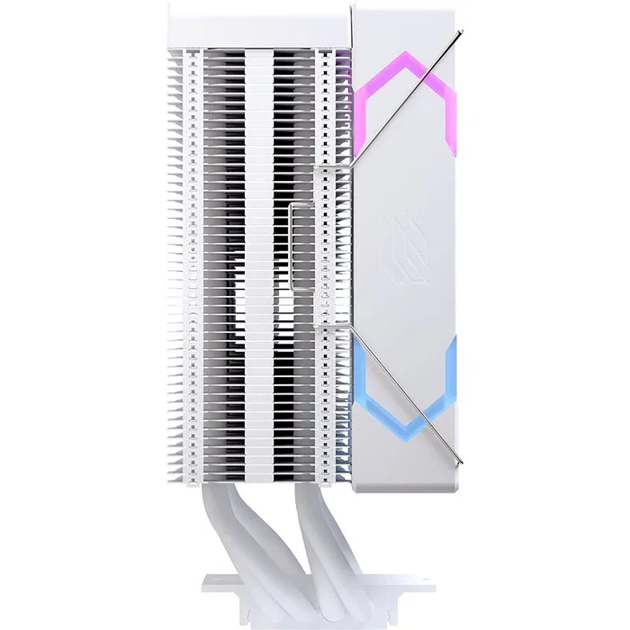 Einarex Ventus V100 EXAC-VT-100-R-W Refrigerador CPU 120mm RGB Blanco, Ventilador 2600 RPM PWM, Compatible con Sockets Intel LGA 1200/1700 y AMD AM4/AM5