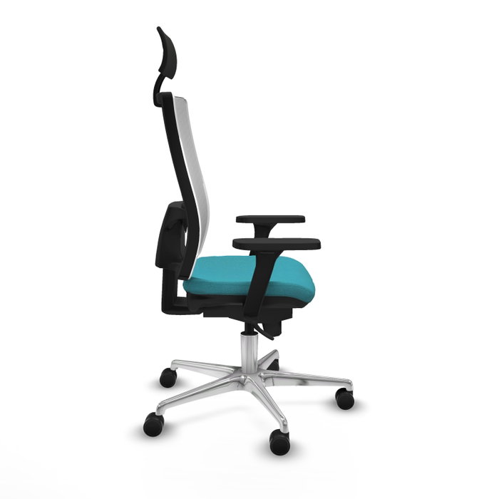 PIQUERAS Y CRESPO Silla de oficina Horna con Mecanismo Sincro, Turquesa y Blanco PIQUERAS Y CRESPO Silla de oficina Horna con Mecanismo Sincro, Turquesa y Blanco