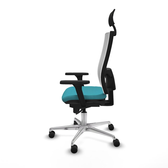 PIQUERAS Y CRESPO Silla de oficina Horna con Mecanismo Sincro, Turquesa y Blanco PIQUERAS Y CRESPO Silla de oficina Horna con Mecanismo Sincro, Turquesa y Blanco
