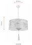 Opviq AV-4330-3B Lámpara de Araña Blanca Metal 70 cm Largo x 40 cm Diámetro Elegante y Moderna para Salón y Comedor