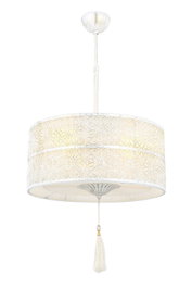 Opviq AV-4330-3B Lámpara de Araña Blanca Metal 70 cm Largo x 40 cm Diámetro Elegante y Moderna para Salón y Comedor