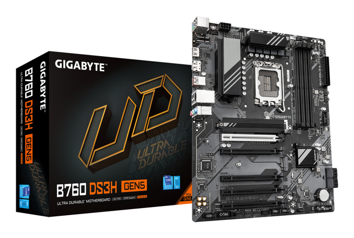 GIGABYTE Placa Base B760 DS3H GEN5 Intel B760 LGA 1700 ATX DDR5 GIGABYTE Placa Base B760 DS3H GEN5 Intel B760 LGA 1700 ATX DDR5