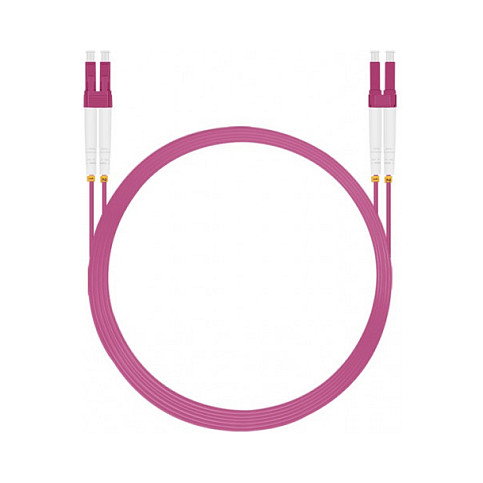 Helos Cable de fibra óptica OM4 Duplex LC/LC 15 m Violeta