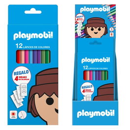 Dohe Playmobil Lápices de Colores Caja de 12