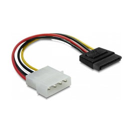 DeLOCK Cable SATA de 15 pines a conector de 4 pines recto