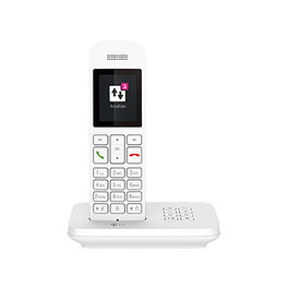 Telekom Sinus A12 Teléfono DECT Inalámbrico con Contestador Automático, Blanco, 2 Pulgadas de Pantalla TFT, Base Incluida