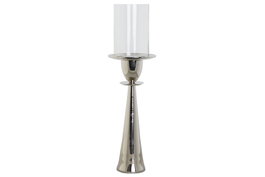 DKD Home Decor Portavelas de Aluminio y Cristal Cromado
