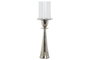 DKD Home Decor Portavelas de Aluminio y Cristal Cromado