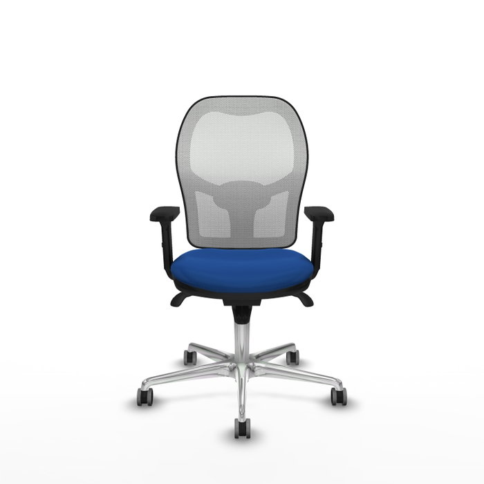 PIQUERAS Y CRESPO Silla de oficina Jorquera con mecanismo Sincro, Azul y Blanco