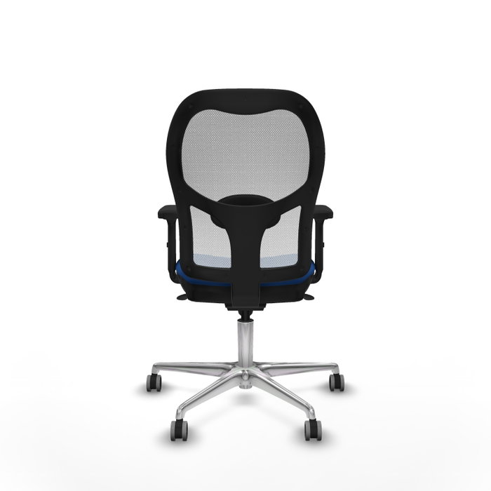 PIQUERAS Y CRESPO Silla de oficina Jorquera con mecanismo Sincro, Azul y Blanco