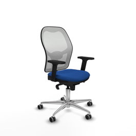PIQUERAS Y CRESPO Silla de oficina Jorquera con mecanismo Sincro, Azul y Blanco