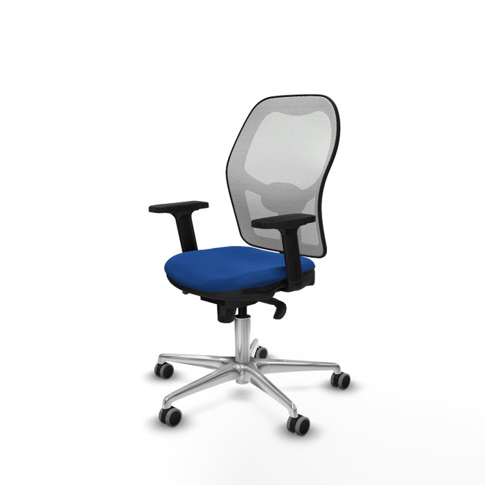 PIQUERAS Y CRESPO Silla de oficina Jorquera con mecanismo Sincro, Azul y Blanco