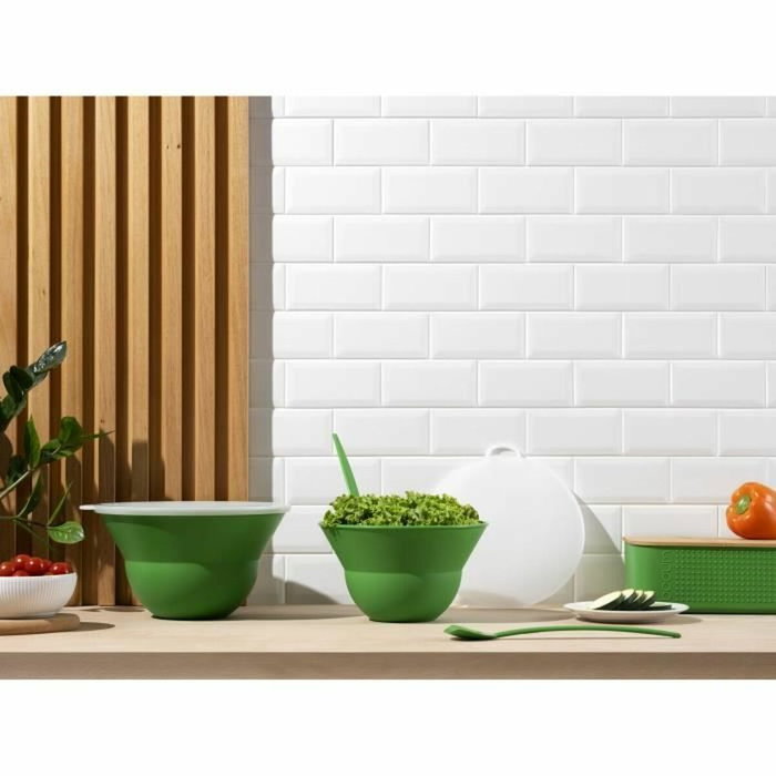 Bodum Topee Juego de 2 ensaladeras con tapa de silicona - Manzana Bodum Topee Juego de 2 ensaladeras con tapa de silicona - Manzana