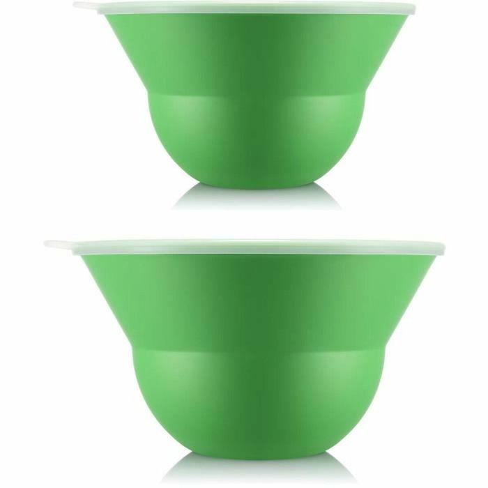 Bodum Topee Juego de 2 ensaladeras con tapa de silicona - Manzana Bodum Topee Juego de 2 ensaladeras con tapa de silicona - Manzana