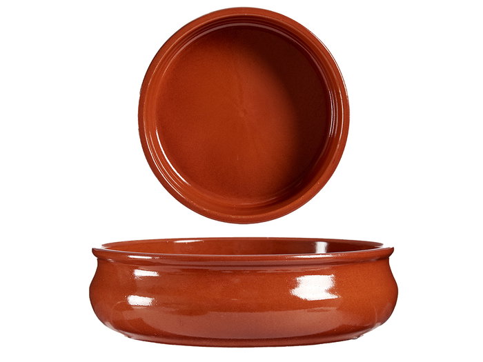 La Dehesa Cazuela Abombada Barro Refractario 24 cm Miel Color (Set de 8)