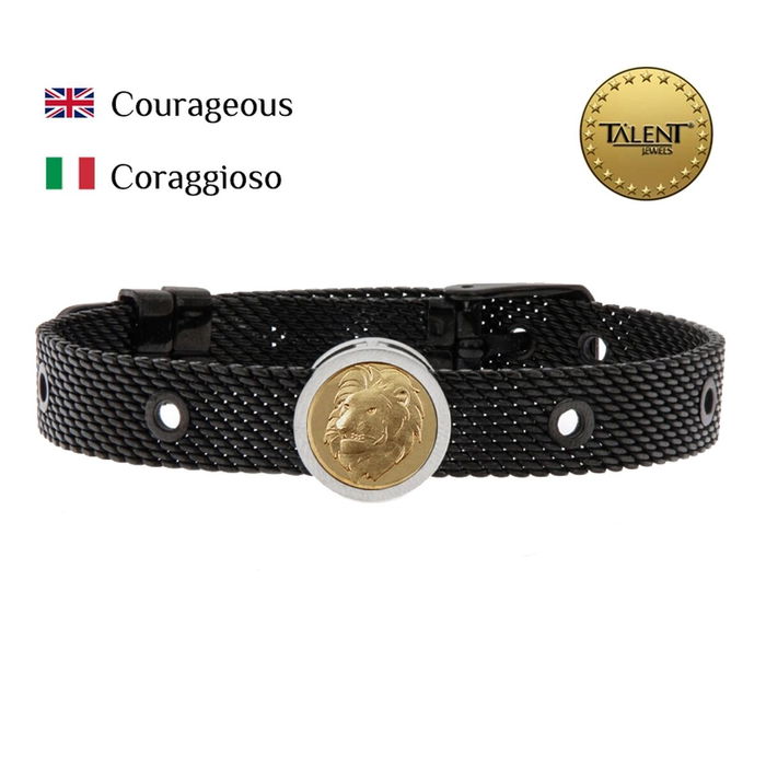 Pulsera Unisex Courageous Talent Jewels TJA-5-05-01-2-235 Negro