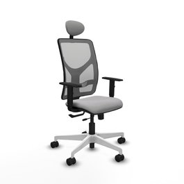 PIQUERAS Y CRESPO Silla de oficina Motilla con mecanismo Sincro/Traslack, Gris y Gris claro