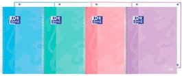 Bloc Oxford School Eu.Book 1 Touch Micro.Tapa Extra A4+ 80H Horizontal 90G Surtido Pastel (4 Col.) (Set de 5)