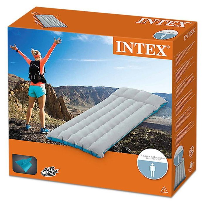 Intex Colchón inflable de camping para 1 persona - Gris Intex Colchón inflable de camping para 1 persona - Gris