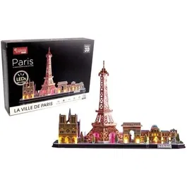 Explora Puzzle Luminoso 3D Monumentos de París EXP3301045400525 Juego de Construcción 115 Piezas