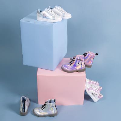 Botas Casual Infantiles Frozen Azul Luces LED 34
