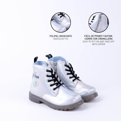 Botas Casual Infantiles Frozen Azul Luces LED 34