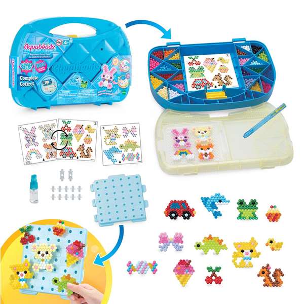 Aquabeads Maletín de Principiantes con 900 Abalorios y FlipTray Aquabeads Maletín de Principiantes con 900 Abalorios y FlipTray
