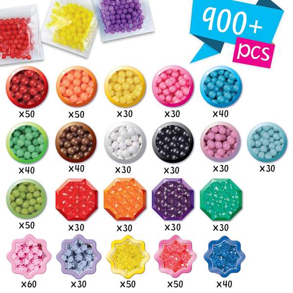 Aquabeads Maletín de Principiantes con 900 Abalorios y FlipTray Aquabeads Maletín de Principiantes con 900 Abalorios y FlipTray