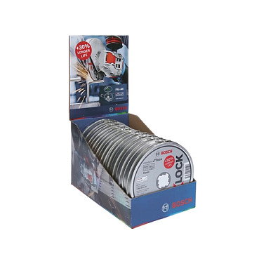 Bosch X-LOCK Discos de Corte Standard para Inox 125mm 1mm (Pack de 10)